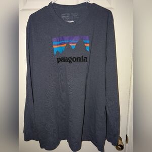 Patagonia Men's Navy Blue Long Sleeve Responsibili-Tee (L)